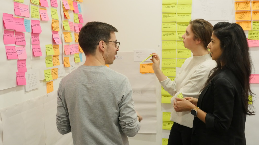 Collaborative synthesis of customer research interview data.